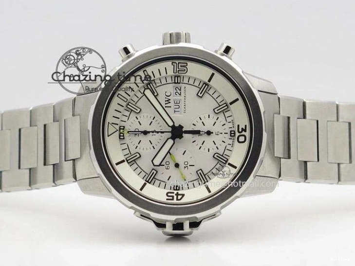 MIROTIME 1228 Versatile Aquatimer Chrono IW376803 V6F 1:1 Best Edition White Dial On SS Bracelet A 7359